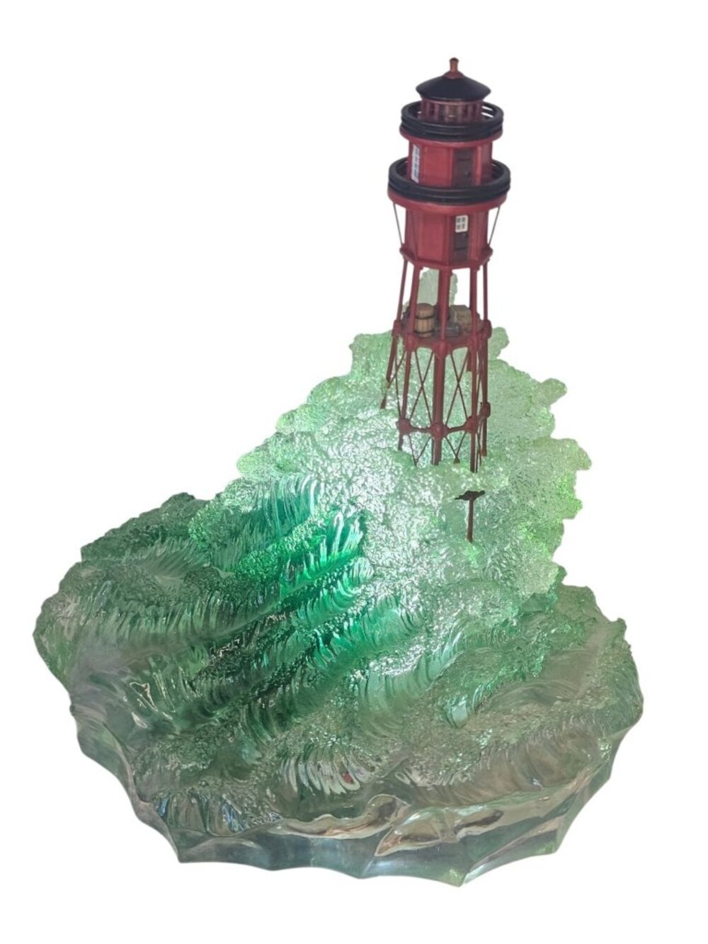 Harbour Lights Minot’s Ledge Massachusetts HL646 Lighted Lighthouse 2002 Resin